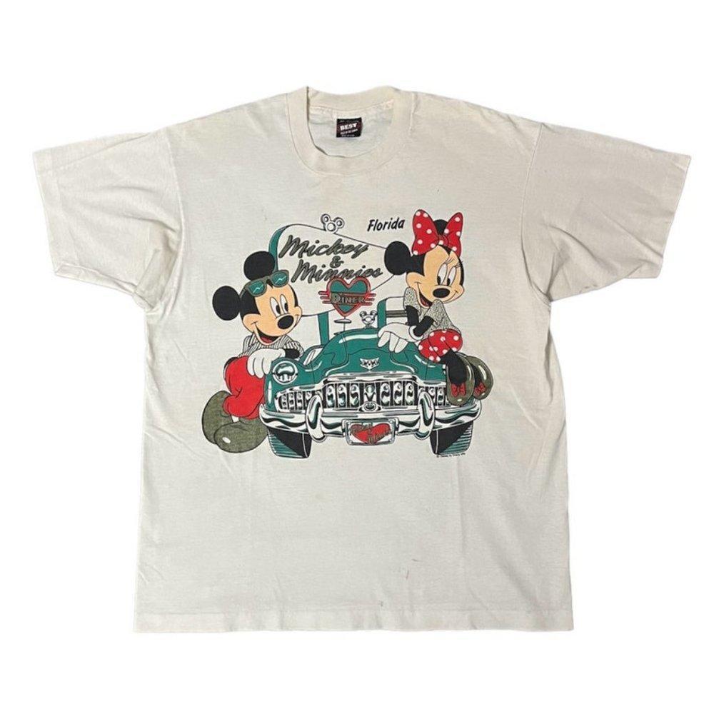 Mickey Minnie Cartoon Shirt Disney Character Graphic Tee Unisex Fan Shirt